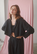 CHAQUETA CROP LINO / COSSAC | https://www