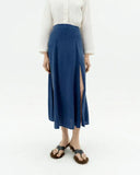 FALDA AZUL CUPRO TORA / THINKING MU | https://www