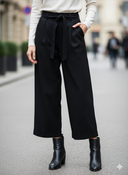 PANTALÓN NEGRO CON LAZO / MOUTAKI