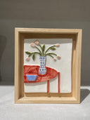 CERÁMICA EN RELIEVE ENMARCADA S / MARINA SANCHÍS