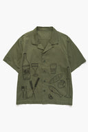 CAMISA MANGA CORTA PICNIC OLIVA SERVICE WORKS | https://www