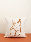 COJÍN IRIS (BEIGE Y BORDADO CAMEL) / STUDIO.FI | https://www