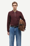 POLO GUNA HALF ZIP CHOCOLATE / SAMSOE