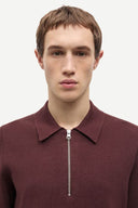POLO GUNA HALF ZIP CHOCOLATE / SAMSOE