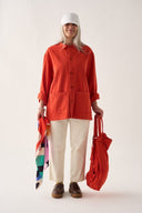 SOBRECAMISA SARGA NARANJA / PITAGORA | https://www