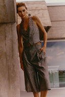 TOP PLATA HALTER / SOLOTRE