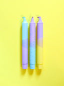 PACK DE 3 VELAS LILA Y AZUL  / NORDTRICE
