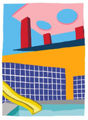 "LA PISCINA" / MANILA PRINTS POR NOELIA CALZADA | https://www