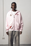 SUDADERA ROSA CON CAPUCHA Y CREMALLERA PITCHER / GOODIES SPORTIVE