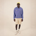 SUDADERA AZUL CON BORDADO AMARILLO/ DITO COLLECTIVE