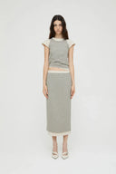 FALDA GRIS ALGODÓN ISABELLE BLANCHE | https://www