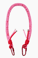 CADENA NYLON BANDOLERA ROSA Y ROJA / OLIVIA MAREQUE | https://www
