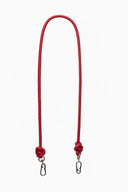 CADENA PIEL NUDO BANDOLERA ROJA / OLIVIA MAREQUE | https://www