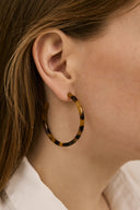 PENDIENTES HOOP DARK CHEETAH / SASSTIE