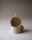 TAZAS MEZZALUNA CREMA (2PCS) / PEDREÑO | https://www