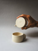 TAZAS MEZZALUNA CREMA (2PCS) / PEDREÑO | https://www