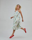 VESTIDO DE TIRANTES HOLGADO MINI FLOWER ECRU / BRAVA FABRICS