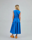 VESTIDO CAMISERO SIN MANGAS AZUL / BRAVA FABRICS