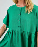 VESTIDO LARGO OVERSIZE VERDE / BRAVA FABRICS