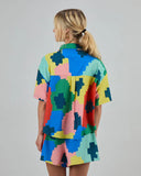 CAMISA CORTA MAXI FLOWER OVERSIZE / BRAVA
