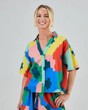 CAMISA CORTA MAXI FLOWER OVERSIZE / BRAVA