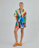 CAMISA CORTA MAXI FLOWER OVERSIZE / BRAVA
