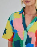 CAMISA CORTA MAXI FLOWER OVERSIZE / BRAVA