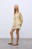 CAMISA ALHELI  A RAYAS AMARILLO MIMOSA / THE NEW SOCIETY