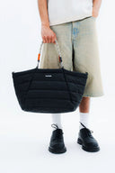 MARCHE TOTE L (BLACK PUFFER) / TOPOLOGIE