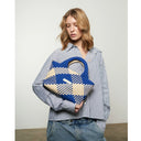 BOLSO AMELIA "LIFE IS SIMPLE" - BLUE & BEIGE / VERB TO DO