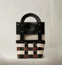 BOLSO MIMBRE S NEGRO Y MARRÓN / TALLER PICCOLO