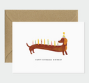 TARJETA CUMPLEAÑOS PERRO SALCHICHA / ATWS