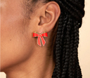 PENDIENTES LAZO ROJO / COUCOU SUZETTE