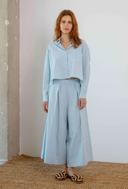 CULOTTE ANCHO DE ALGODÓN PALE BLUE / COSSAC