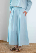 CULOTTE ANCHO DE ALGODÓN PALE BLUE / COSSAC