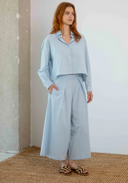 CAMISA CROPPED PALE BLUE / COSSAC