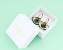 PENDIENTES OJOS VERDES / COUCOU SUZETTE