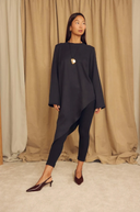 ASYMMETRIC TUNIC BLACK / COSSAC