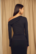 DRAPE TOP BLAC / COSSAC