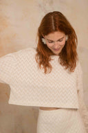 TOP MANGA LARGA CROCHET CRUDO / COSSAC