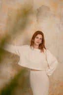 TOP MANGA LARGA CROCHET CRUDO / COSSAC