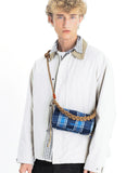 BOTTLE SACOCHE M (BLUE CHECK WOOL) / TOPOLOGIE