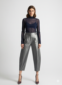 TOP MANGA LARGA AZUL / MOUTAKI