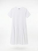 VESTIDO CAMISETA ASIMETRICO CORTO BLANCO / SOLOTRE