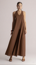 VESTIDO TIRANTES CHOCOLATE / MOUTAKI