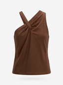 CAMISETA DE TIRANTES ASIMÉTRICA MARRON / SOLOTRE