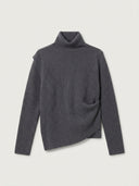 SWEATER CUELLO ALTO CON DETALLE EN LA SISA GRIS / SOLOTRE
