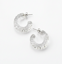 PENDIENTES HOOPS TORZADOS TRANSPARENTES / SUPLAIS