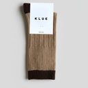 CALCETÍN BEIGE MARRÓN MERINO  / KLUE