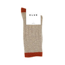 CALCETÍN  BEIGE NARANJA LANA MERINO  / KLUE